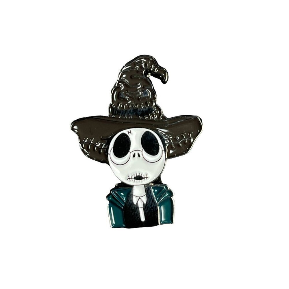 Jack Farmer Hat Lapel Pin Skeleton American Gothic Badge Brooch Accessories Pin